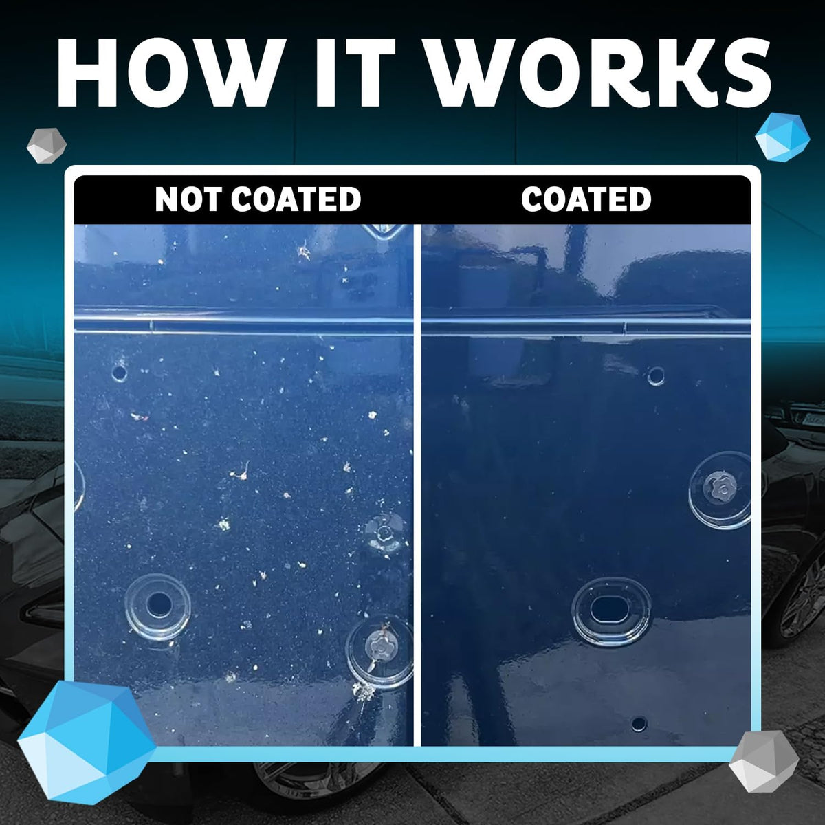 MAXLONE ™ Car Spray with Triphene® Technology, Quick Spray & Wipe All Purpose Waterless Detailer - Clean, Shine, Protect Paint, Glass, Wheels, Trim Without Pre-Washing (2, 20oz w 4 Micro Fiber Cloth)