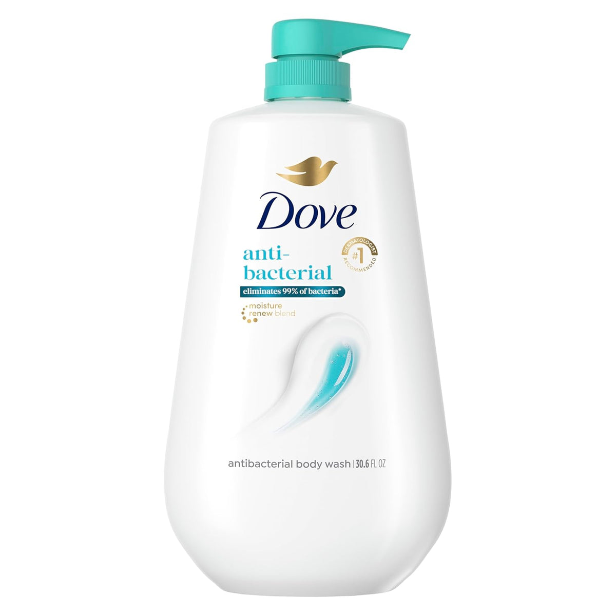 Dove Body Wash with Pump Antibacterial For All Skin Types Protects from Dryness 30.6 oz