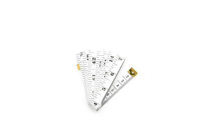 GDMINLO Soft Tape Measure Double Scale Body Sewing Flexible Tailor Craft Vinyl Ruler for Weight Loss Medical Body Measurement, Has Centimetre Scale on Reverse Side 60-inch（White）