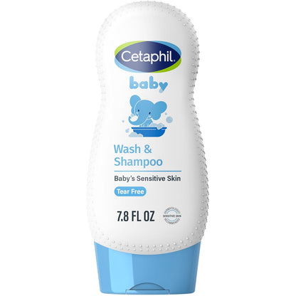 Cetaphil Baby Shampoo and Body Wash with Organic Calendula, Tear Free, Hypoallergenic, Ideal for Everyday Use, Dermatologist Tested, 7.8oz