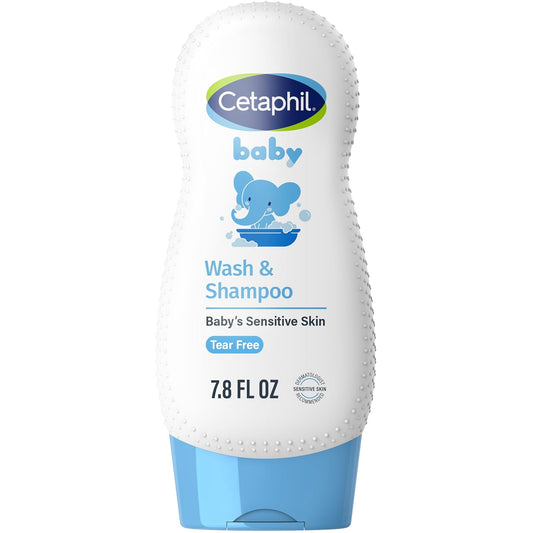 Cetaphil Baby Shampoo and Body Wash with Organic Calendula, Tear Free, Hypoallergenic, Ideal for Everyday Use, Dermatologist Tested, 7.8oz