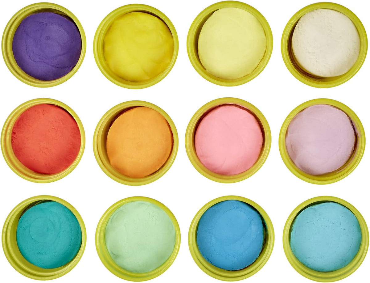 Play-Doh Pastel Colors Bulk 12-Pack of 4-Ounce Cans, Party Favors, Kids Arts & Crafts, Back to School Gifts & Prizes, Preschool Toys, Ages 2+ (Amazon Exclusive)