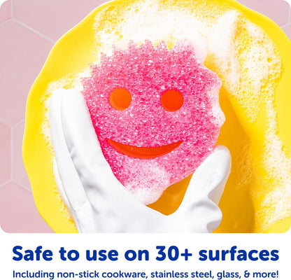 Scrub Daddy Scrub Mommy Sponges - Dish Scrubber + Non-Scratch Cleaning Sponges Kitchen, Bathroom + Multi-Surface Safe - Dual-Sided Dish Sponges for Scrubbing - Online Exclusive (3 Count)