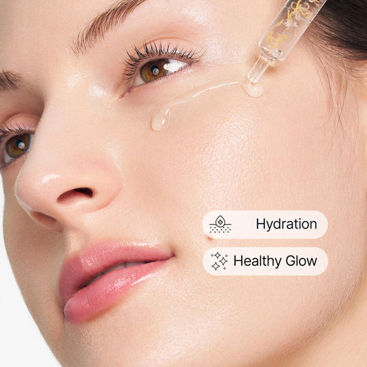 SUNGBOON EDITOR Glow Intensive Silk Peptide Ampoule, Copper Peptides Serum for Face with Collagen & Multi Peptides, Hydrating Korean Skincare Facial Serum for Smooth-Looking Skin, 1.35 fl oz