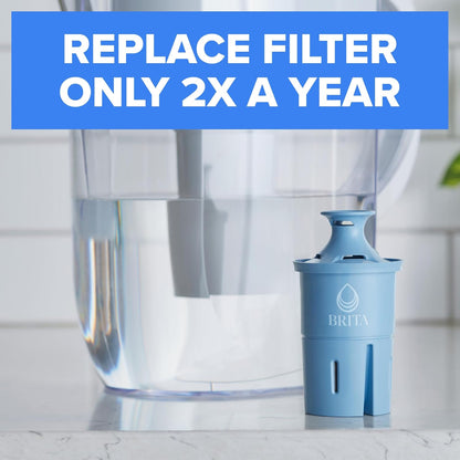 Brita Filter Replacements for Water Pitchers and Dispensers, Elite, NSF Certified to Remove 99% of Lead, 2 Count, Blue