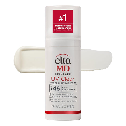 EltaMD UV Clear Tinted Face Sunscreen SPF 46, Oil Free Sunscreen for Sensitive Skin with Zinc Oxide, Dermatologist Recommended