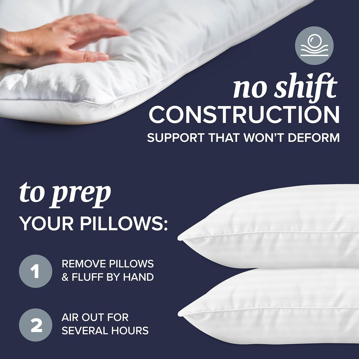 Beckham Hotel Collection Bed Pillows Standard/Queen Size Set of 2 - Original Soft Down Alternative Pillow for Sleeping - Soft Support for Back, Stomach or Side Sleepers