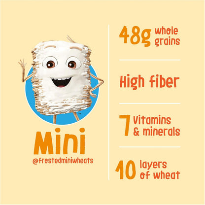 Kellogg’s Frosted Mini-Wheats Breakfast Cereal, High Fiber, 48g Whole Grain, Giant Size, 29.5 oz