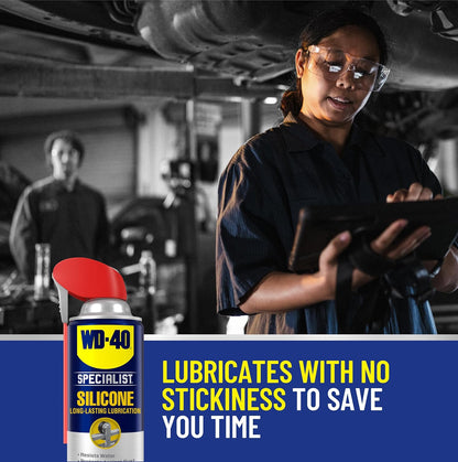 WD-40 Specialist Silicone Lubricant with SMART STRAW SPRAYS 2 WAYS, 11 OZ