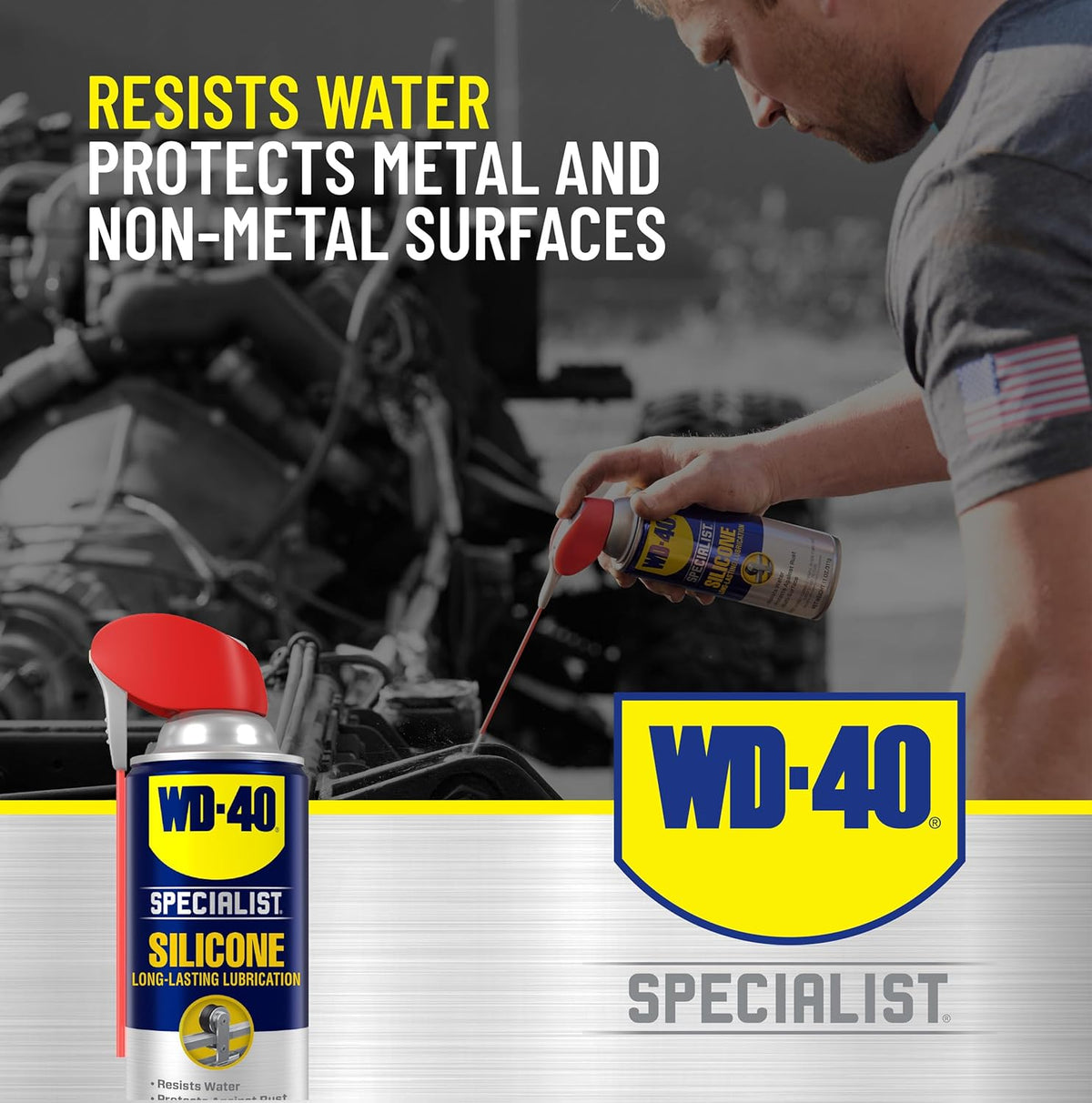 WD-40 Specialist Silicone Lubricant with SMART STRAW SPRAYS 2 WAYS, 11 OZ