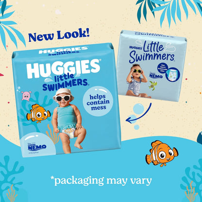Huggies Little Swimmers Disposable Swim Diapers, Size 5-6 (32+ lbs), 17 Ct