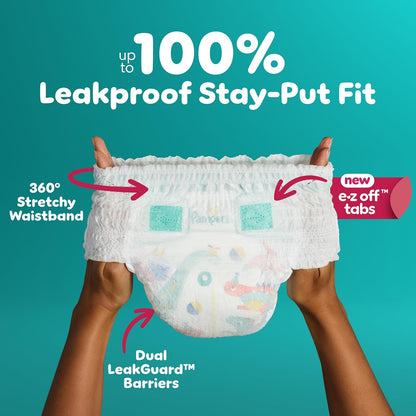 Pampers Diapers - Cruisers 360 - Size 5, 128 Count, Babyproof up to 100% Leakproof Pull-On Diaper