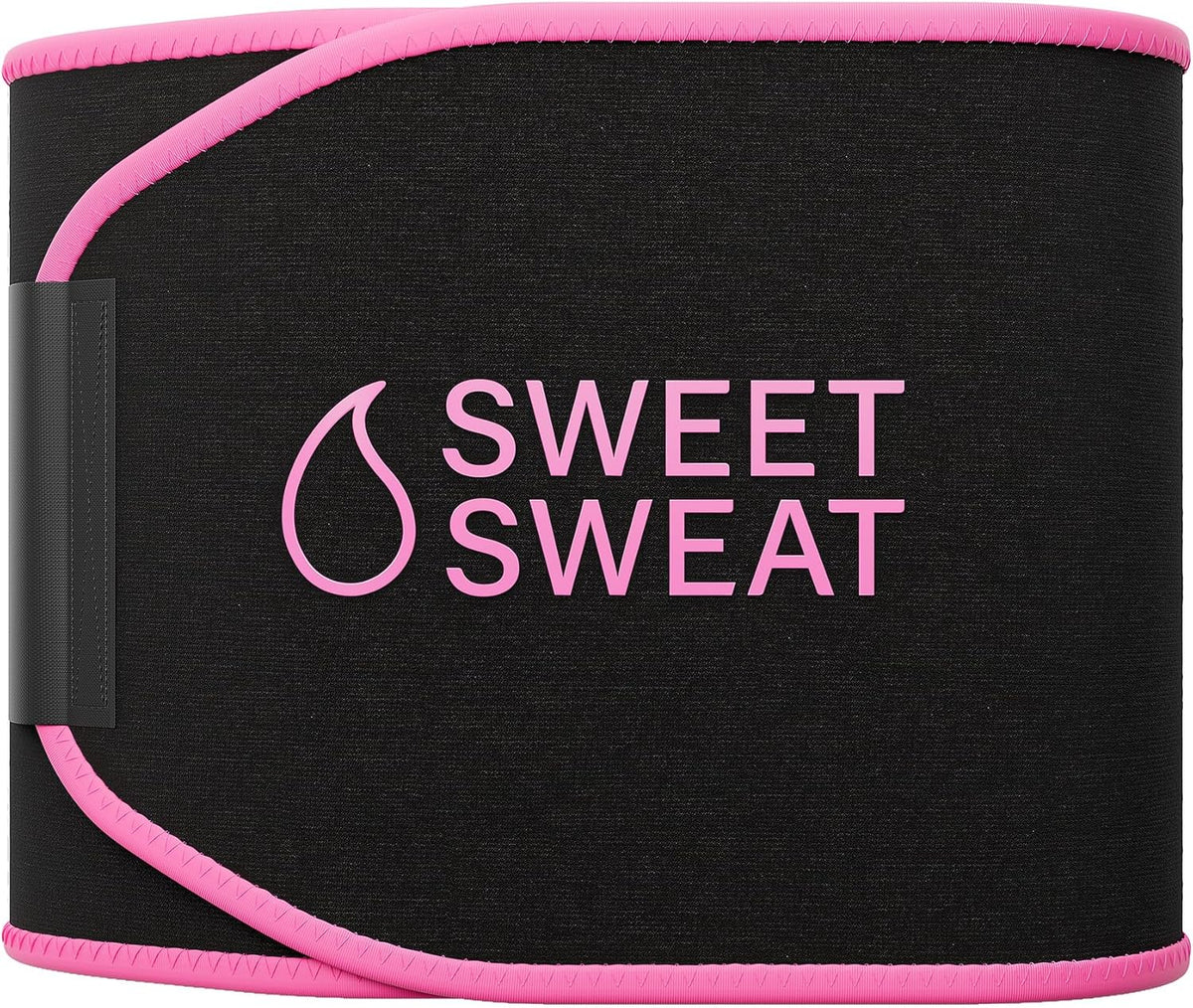 Sports Research Sweet Sweat Waist Trimmer (Core Series) - Premium Sweat Enhancing Fitness Band for Women & Men